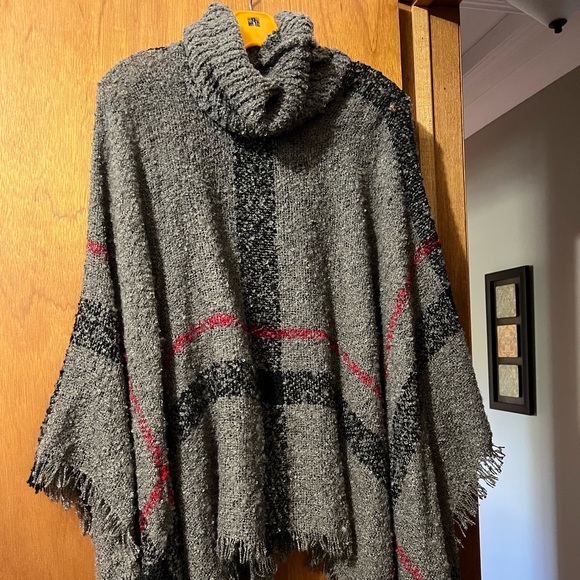Cowl Neck Poncho - Picture 1 of 6